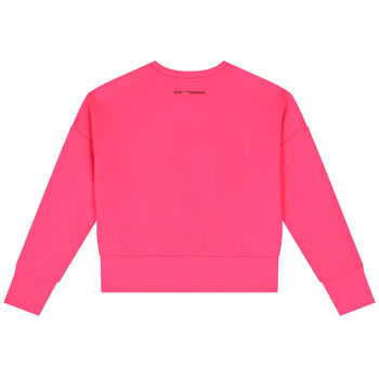 Girls Pink Choupette Logo Sweatshirt