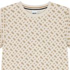Boys Beige Logo T-Shirt, 1, hi-res