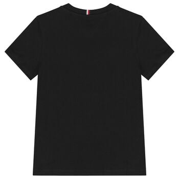 تيشيرت اولاد بالشعار باللون الاسود 