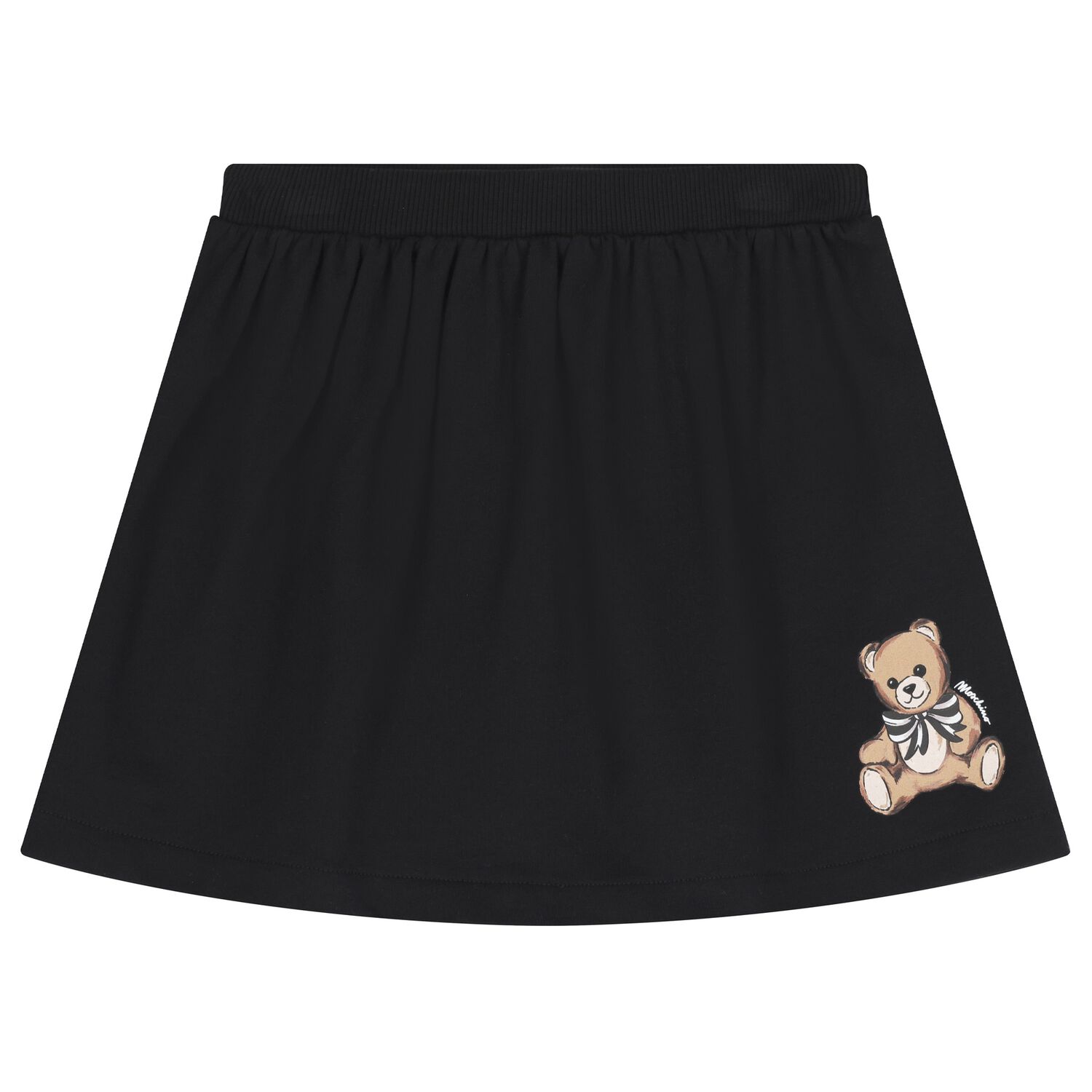 Girls Black Teddy Bear Logo Skirt, 3, hi-res image number null