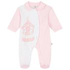 Baby Girls White & Pink Carousel Babygrow, 1, hi-res