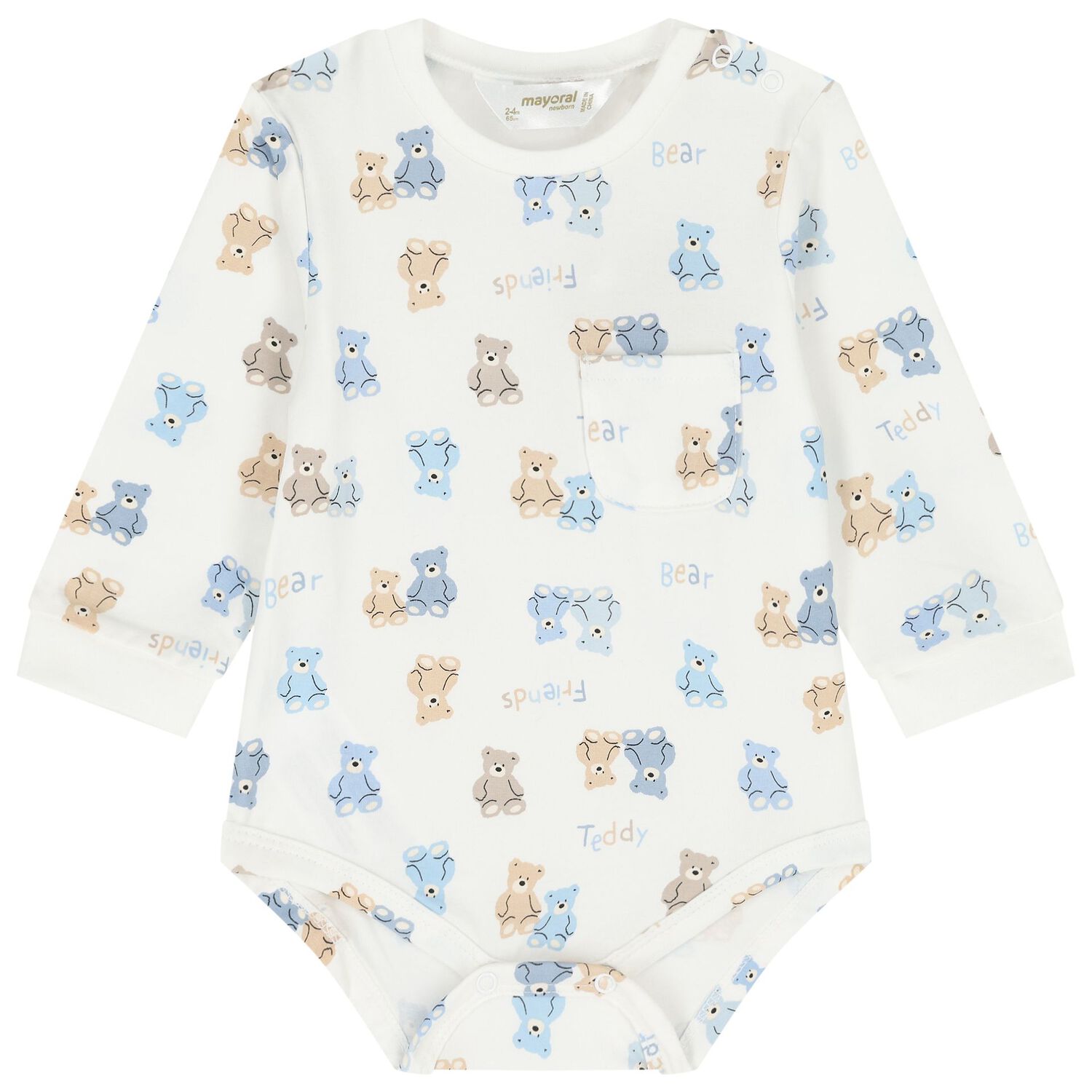 Baby Boys White & Blue Bodysuit Set, 1, hi-res