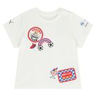 Younger Boys White & Black Logo Short Set, 1, hi-res