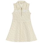 فستان بنات بالشعار باللون البيج, 1, hi-res