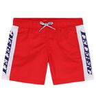Boys Red Logo Swim Shorts, 1, hi-res