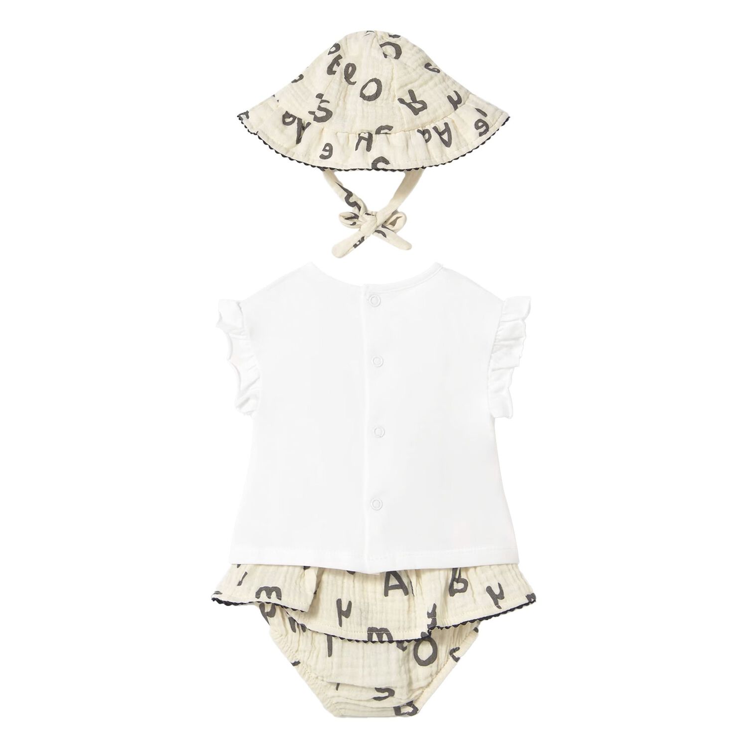 Baby Girls Ivory & Beige Bear Skirt Set, 1, hi-res image number null