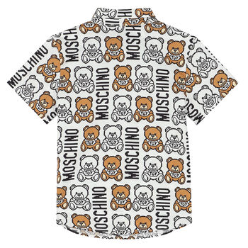Boys White Logo Shirt