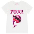 تي شيرت باللون   عاجي بشعار بيسكي للبنات, 1, hi-res