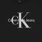 تيشيرت بنات بالشعار باللون الأسود, 1, hi-res