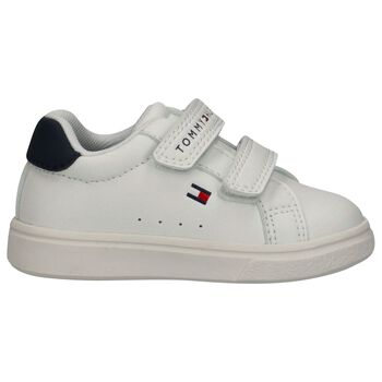 Boys White Logo Trainers