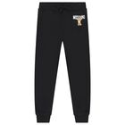 Black Teddy Bear Logo Joggers, 2, hi-res