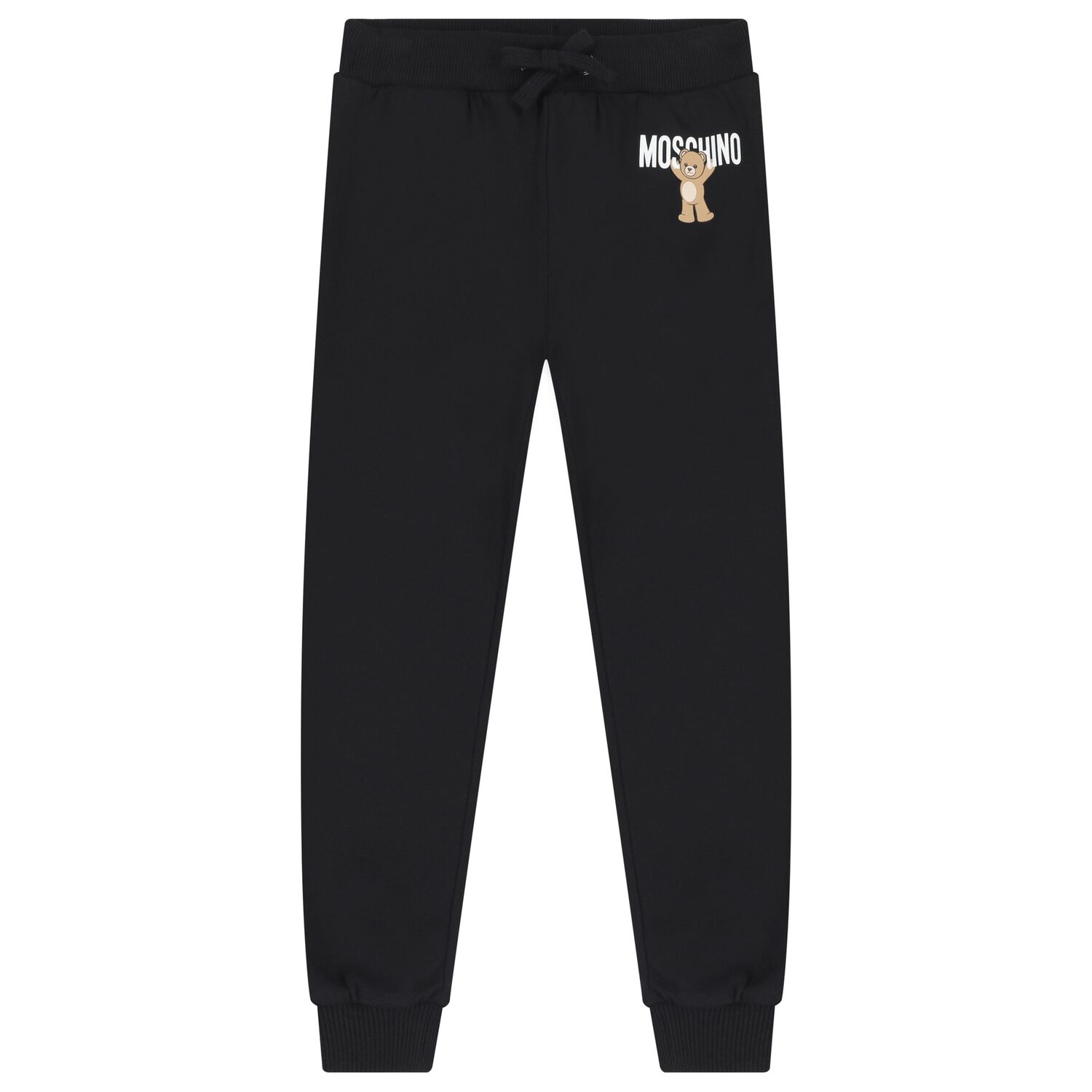 Black Teddy Bear Logo Joggers, 2, hi-res