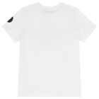 Boys White & Gold Logo T-Shirt, 1, hi-res
