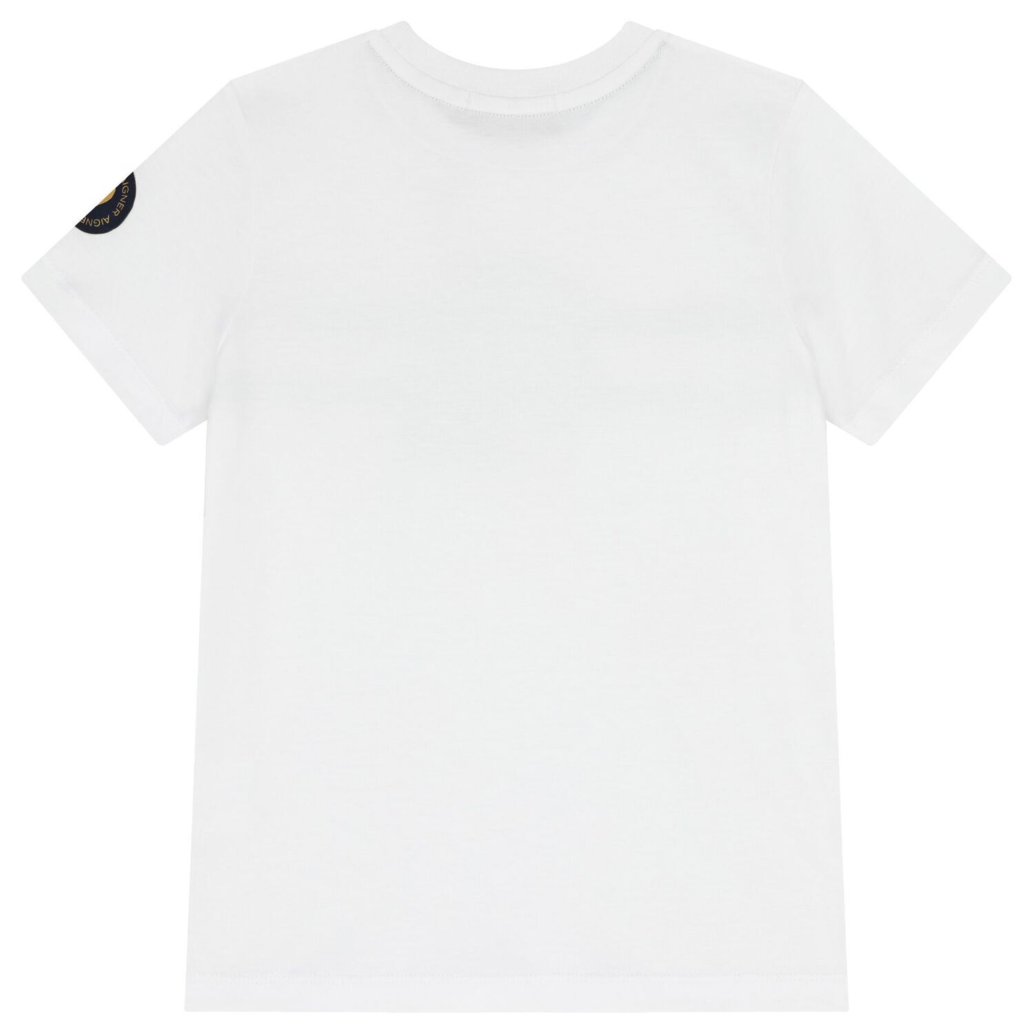 Boys White & Gold Logo T-Shirt, 1, hi-res