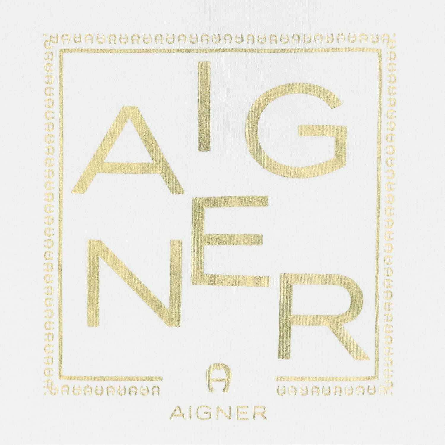 تيشيرت أولاد بالشعار باللون الأبيض والذهبي, 1, hi-res image number null