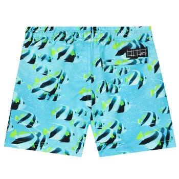 Boys Blue Fish Swim Shorts
