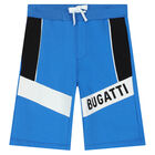 Boys Blue Logo Shorts, 3, hi-res