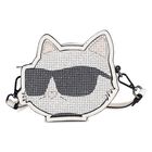 Girls White Embellished Choupette Handbag, 1, hi-res