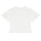 تيشيرت بنات بالشعار باللون العاجي, 1, hi-res