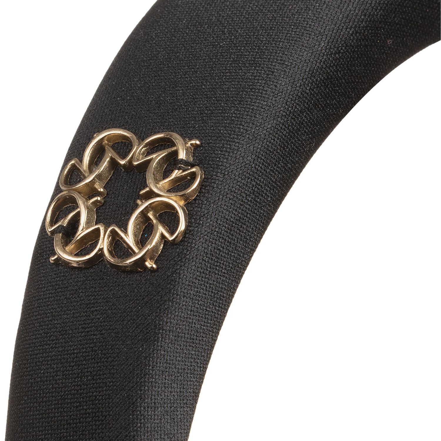 Girls Black Logo Padded Headband, 1, hi-res