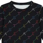 Girls Black Logo Long Sleeve Top, 1, hi-res