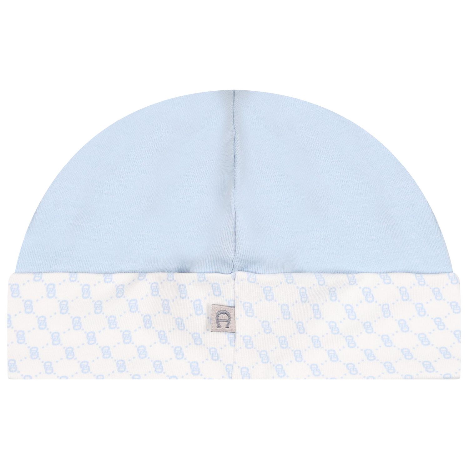 Baby Boys Blue & White Logo Hat, 1, hi-res