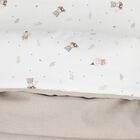 مدس اطفال بطبعه تيدى بير باللون العاجى والبيج , 2, hi-res