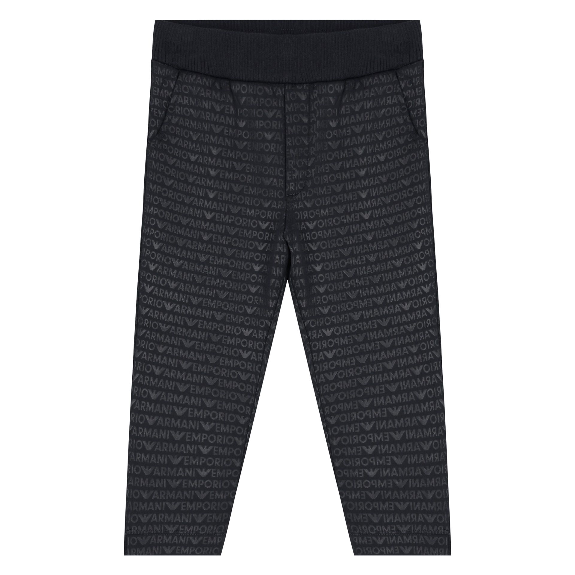 Emporio Armani Younger Boys Navy Blue Logo Joggers Junior Couture UAE