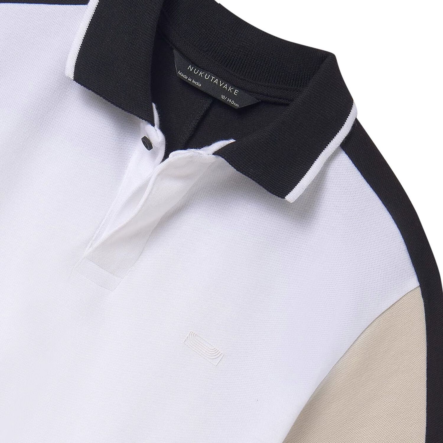 Boys White Colourblock Polo Shirt, 1, hi-res image number null