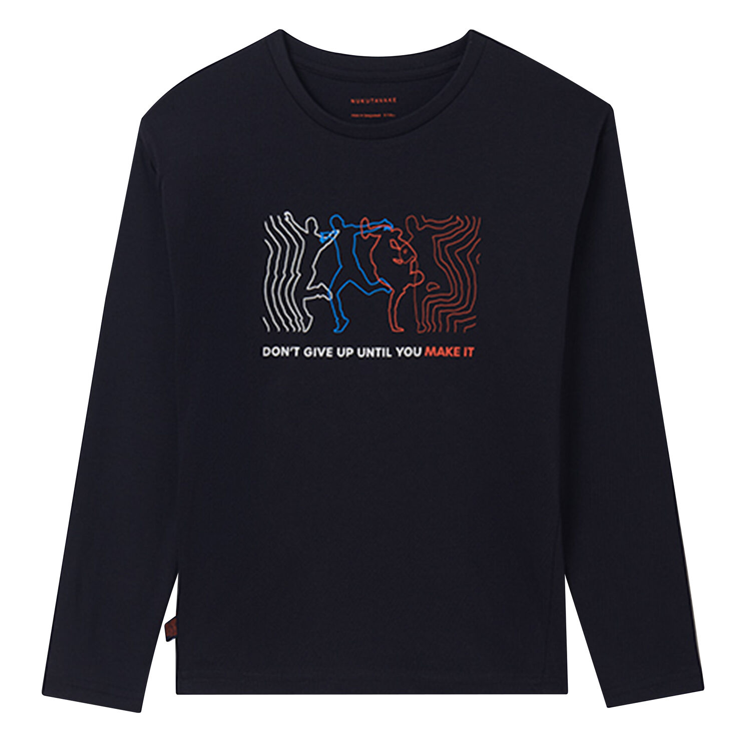 Boys Navy Break Dancers Long Sleeve Top, 1, hi-res image number null