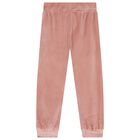 Girls Pink Velour Tracksuit Set  ( 3 Piece ), 2, hi-res