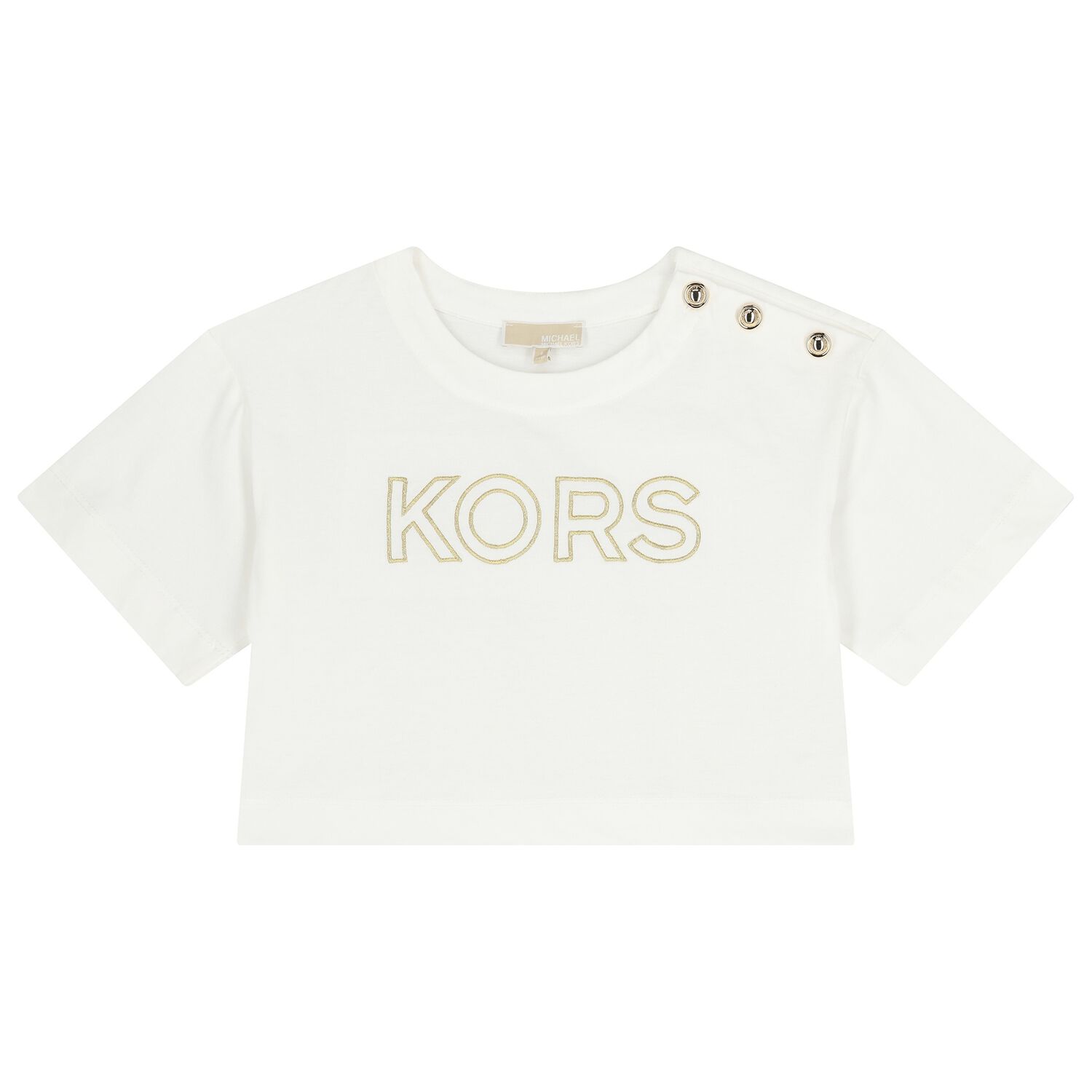Girls White Logo T-Shirt, 1, hi-res