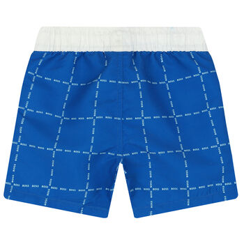 Younger Boys Blue Logo Swim Shorts