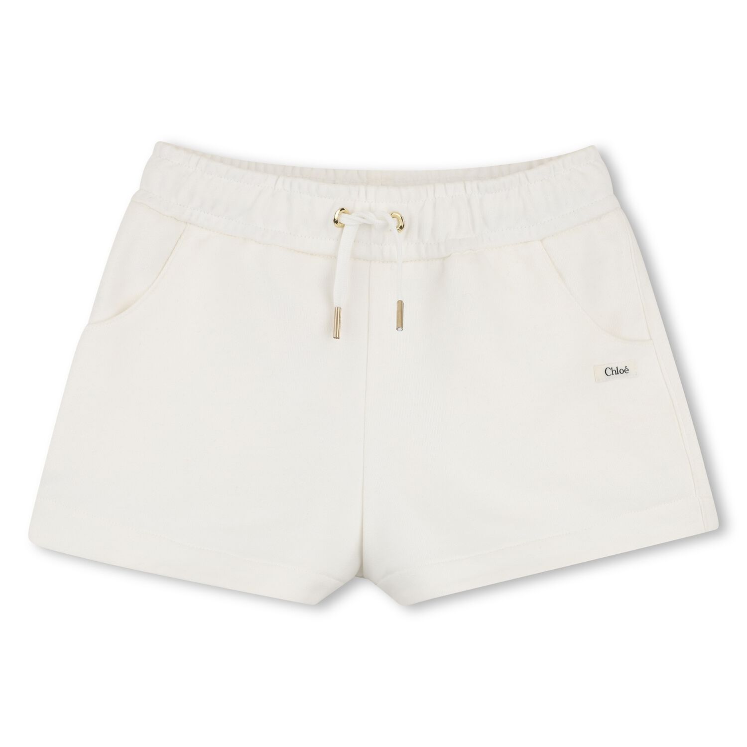 Girls Mini Me Ivory Logo Shorts, 1, hi-res