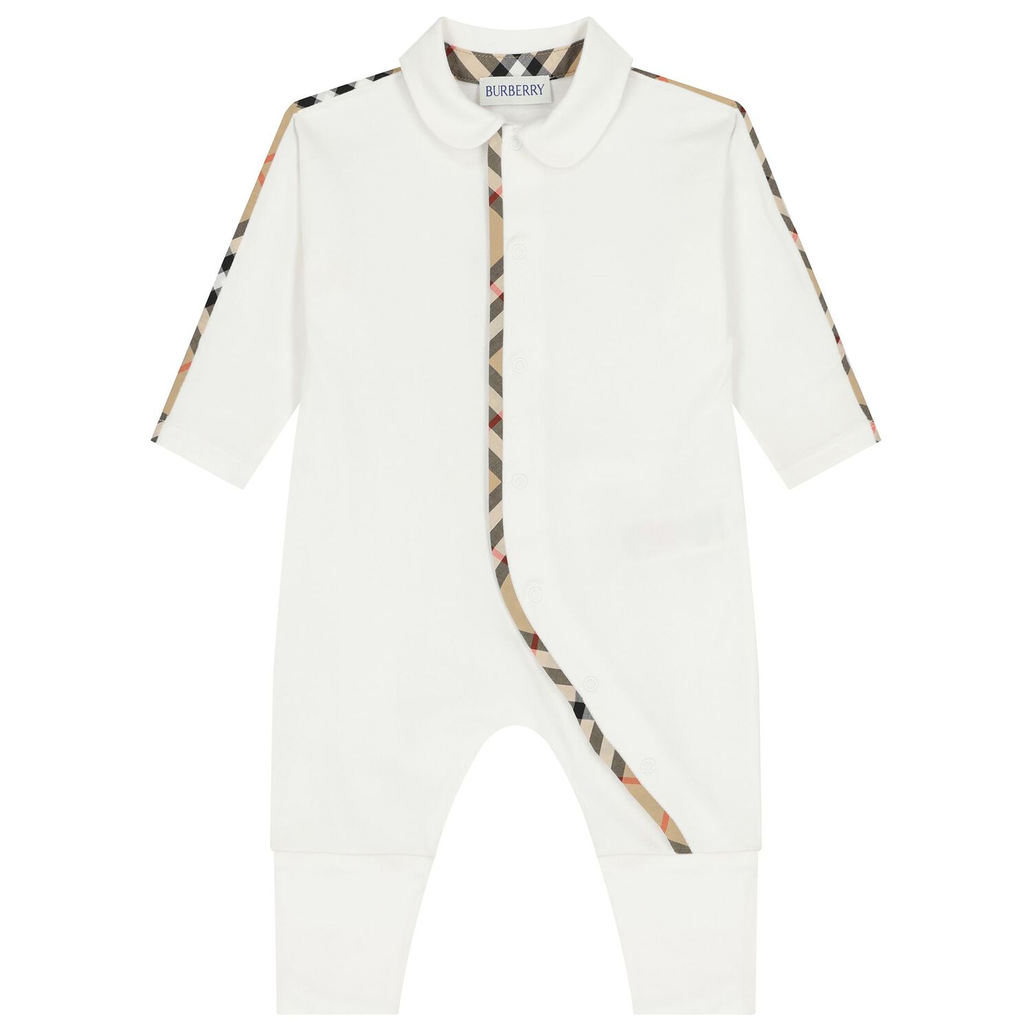 White Check Romper Gift Set, 1, hi-res