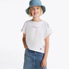 Girls White Logo T-Shirt, 1, hi-res