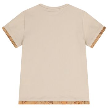 Boys Beige Logo T-Shirt