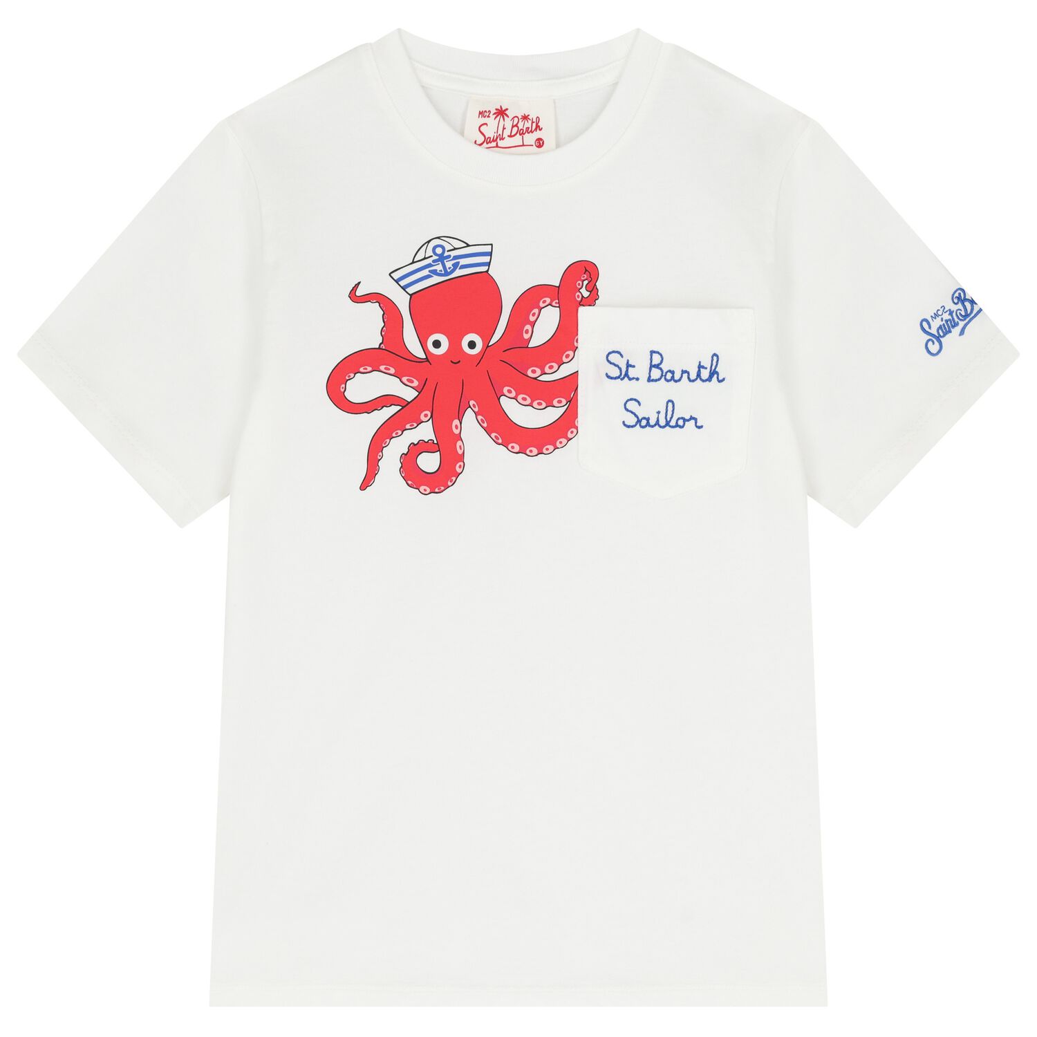 Boys White Octopus T-Shirt, 1, hi-res