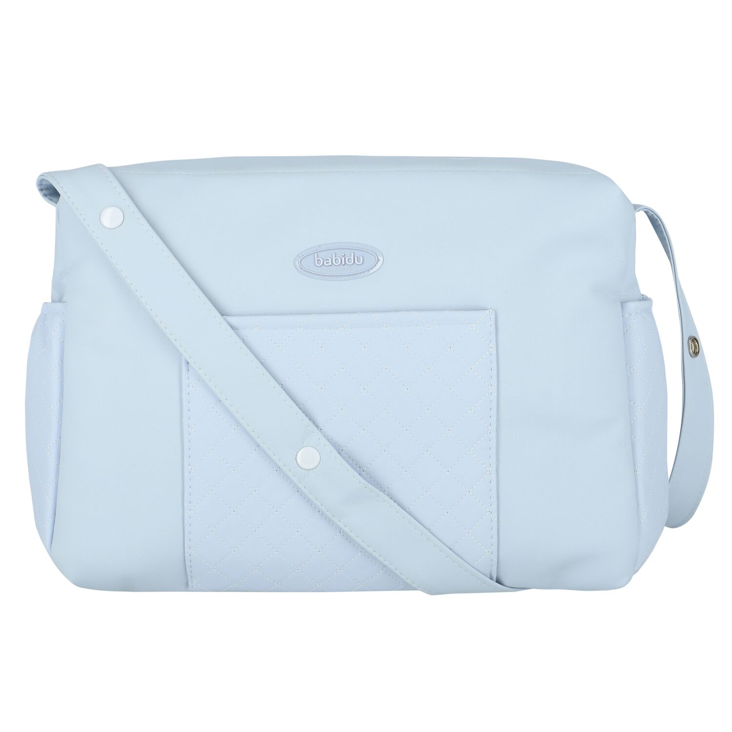 Blue Quilted Baby Changing Bag, 3, hi-res
