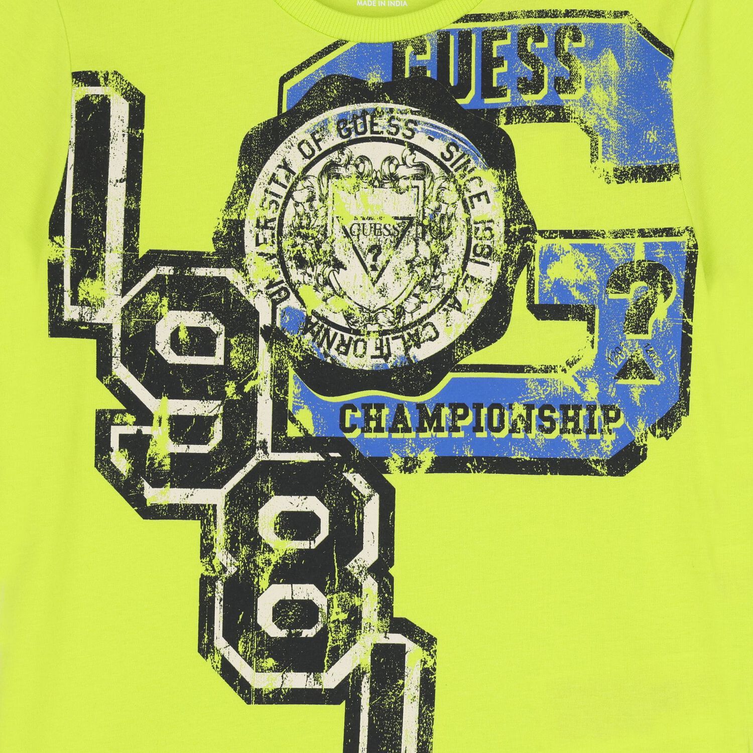 تي شيرت أخضر بشعار للأولاد, 1, hi-res