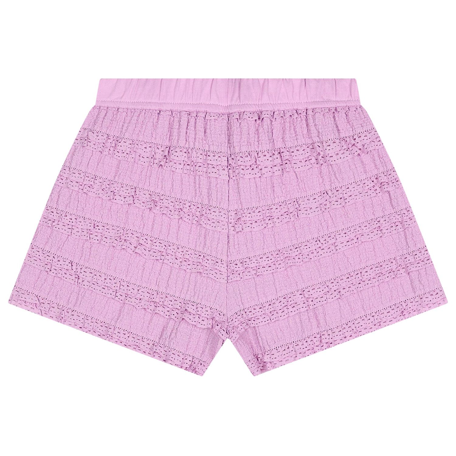 Girls Ivory & Lilac Shorts Set, 3, hi-res