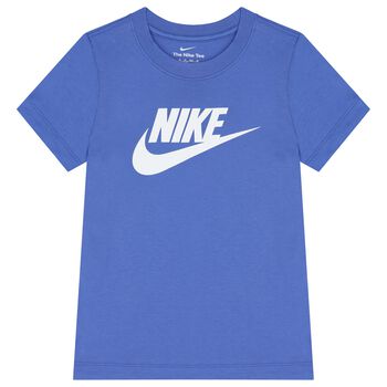 Nike Kids تي شيرت بشعار أزرق, 4 تي شيرت بشعار أزرق