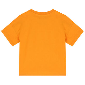 تيشيرت نمر باللون البرتقالي للأولاد