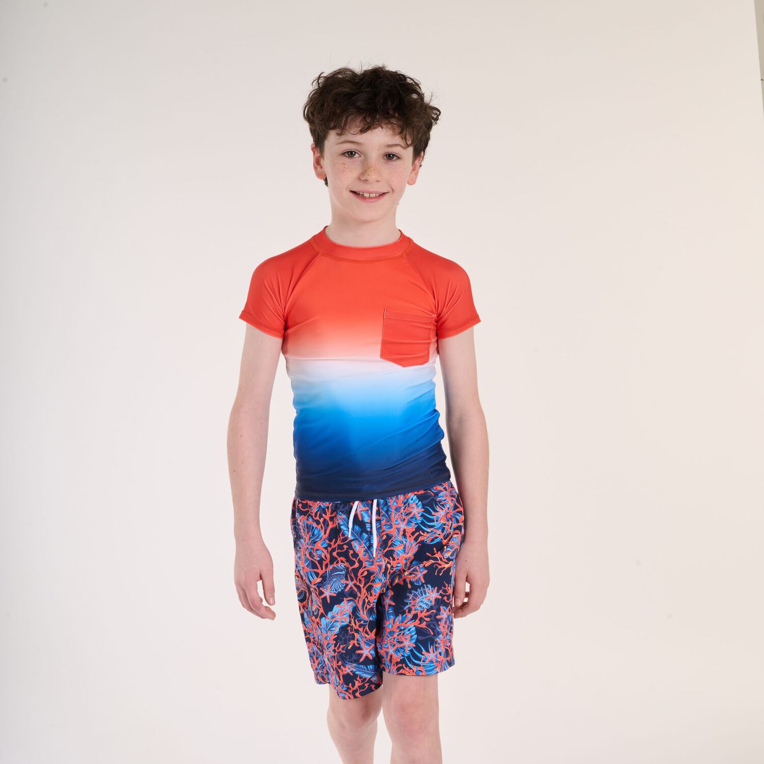 Boys Multi-Coloured Swim Shorts, 1, hi-res image number null
