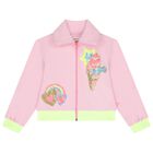 Girls Pink Ice Cream Zip-Up Top, 1, hi-res