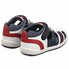 Younger Boys White & Navy Blue Leather Shoes, 1, hi-res