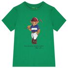 Boys Green Logo Polo Bear T-Shirt, 1, hi-res