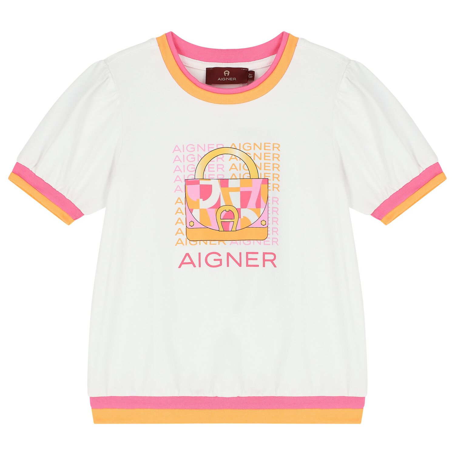Girls White Logo T-Shirt, 1, hi-res image number null