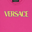 تيشيرت بنات بالشعار باللون الوردى, 1, hi-res