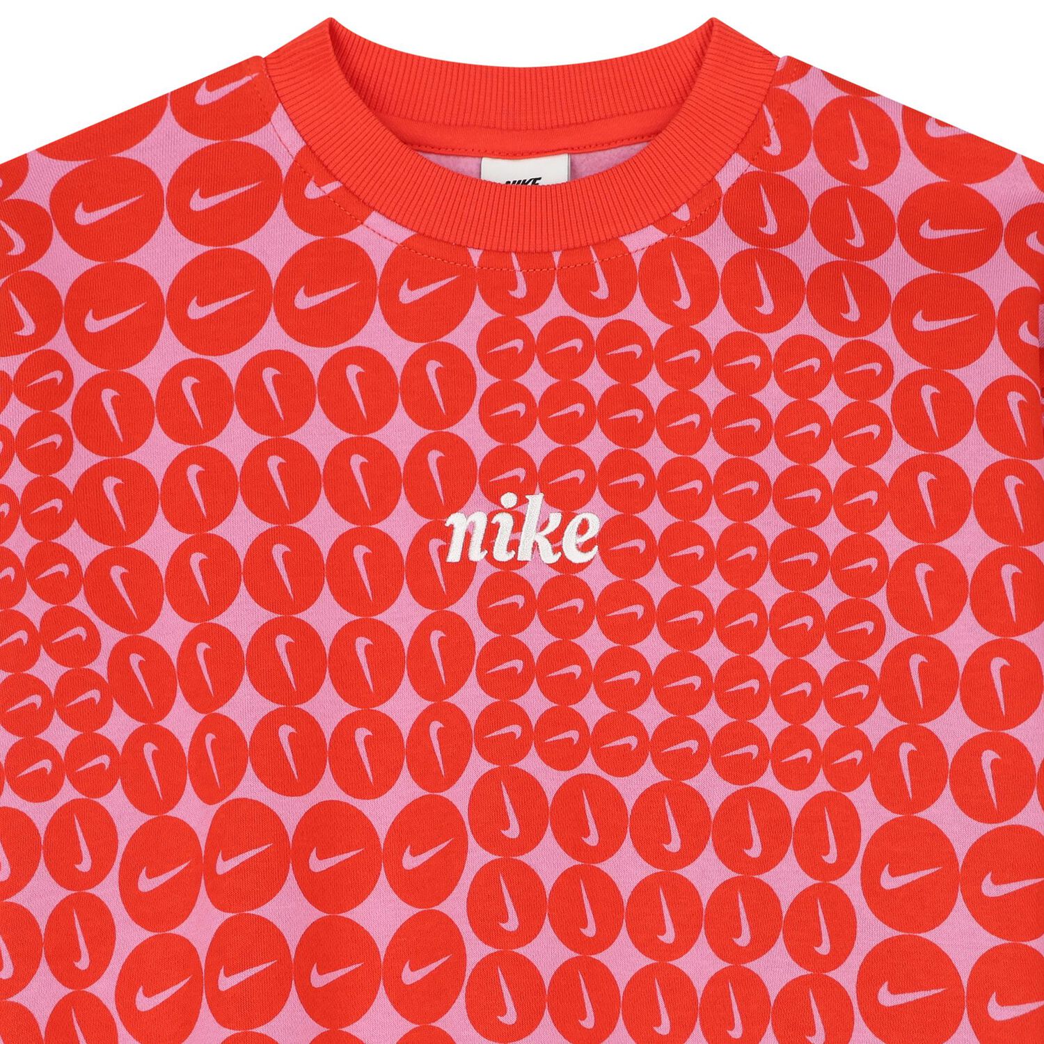 Girls Red & Pink Logo Sweatshirt, 1, hi-res